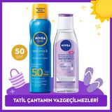 Nivea Tatil Çantanın Vazgeçilmezleri SETI,SPF50 Güneş Koruyucu Ferahlatıcı Sprey ve Makyaj Temizleme Suyu