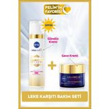 Nivea Tüm Cilt Tipleri İçin Leke Karşıtı Gündüz-Gece Leke Krem-Serum 2'li Bakım Seti 30-40 ml