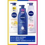 NIVEA Vücut Losyonu Değerli Yağlar,kiraz Çiçeği Ve Jojoba Yağı 400ml&Q10 Sıkılaştırıcı & Vücut Sütü 400ml