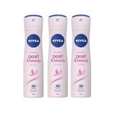Nivea Woman Anti-Perspirant Pearl & Beauty 48H Hizli Kuruma Kadin Deodorant X 3 Adet