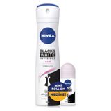 Nivea Woman Black & White Invisible Clear Deodorant + Mini Roll On