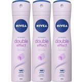 Nivea Woman Double Effect Hizli Kuruma 48H Koruma Puruzsuz Koltuk Altlari Kadin Deodorant X 3 Adet