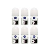 NIVEA Women Black & White Clear Roll-On Seyahat Boy 25 Ml 6 Adet