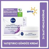 Nivea Yatıştırıcı Gündüz Yüz Bakım Kremi 50ML, Nemlendirici, SPF15 Güneş Koruması, Hassas Ciltler - 50 ML