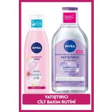 NIVEA Yatıştırıcı Micellar Makyaj Temizleme Suyu 400ml Ve Aqua Rose Nemlendirici Tonik 200ml, Hassas Cilt