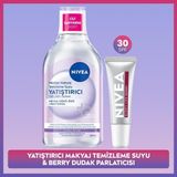 Nivea Yatıştırıcı Micellar Makyaj Temizleme Suyu 400ML ve Glowy Lips Berry Renkli Nemlendirici Dudak Kremi