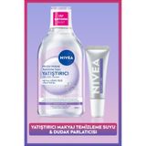 Nivea Yatıştırıcı Micellar Makyaj Temizleme Suyu 400ML ve Glowy Lips Nemlendirici Dudak Parlatıcısı