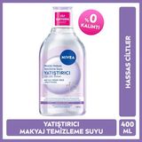 NIVEA Yatıştırıcı Micellar Makyaj Temizleme Suyu 400ml, Yüz Göz ve Dudak, Kızarıklık Karşıtı, Hassas Ciltlere Özel, SPF Filtresini Çıkarır