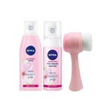 Nivea Yatıştırıcı Tonik & Yüz Yıkama Köpüğü Ve Fluweel Yüz Temizleme Fırçası Pembe
