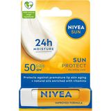 Nivea Yüksek Güneş Korumalı Dudak Bakım Kremi SPF50 4.8 gr Doğal Görünüm Suya Dayanıklı