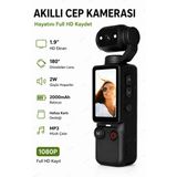 Nivego Blc Mini Wifi Vlog Kamera Akıllı Cep Kamerası 180° Dönebilen Lens 1080P Full Hd Kamera 1.9'' Ekran Mp3 Çalar 2000MAH Batarya Taşınabilir Klipsli Mini Video Aksiyon Kamera