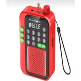 Nivego Bluetooth Şarjlı Radyo USB & Tf Kart Okuyucu Deprem Çantasına Uygun Fm Radyo - Mini Hoparlör - Kırmızı