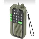 Nivego Bluetooth Şarjlı Radyo USB & Tf Kart Okuyucu Deprem Çantasına Uygun Fm Radyo - Mini Hoparlör - Yeşil