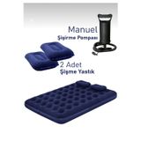 Nivego Çift Kişilik Şişme Yatak| Dahili Pompa| 203x152x22| Kamp & Ev |Delinme Kesilme karşı dayanıkl