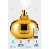 Nivego Nvg 550 ml Otomatik Hava Nemlendirici Buhar Makinesi Aroma Difüzörü Oda Nemlendirici Uzaktan Kumandalı 7 Renk LED Işıklı - Altın