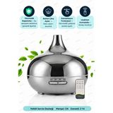 Nivego Nvg 550 ml Otomatik Hava Nemlendirici Buhar Makinesi Aroma Difüzörü Oda Nemlendirici Uzaktan Kumandalı 7 Renk LED Işıklı - Gümüş