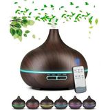Nivego Nvg 550 ml Otomatik Hava Oda Nemlendirici Buhar Makinesi Aroma Ultrasonik Difüzör 7 Renk Kumandalı - Koyu Kahverengi