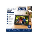 Nivego Nvg Dijital Fotoğraf Çerçevesi 10” Inç Hd Ekran | Video & Müzik Destekli | USB & Sd Kart Girişli Akıllı Fotoğraf Çerçevesi Uzaktan Kumandalı