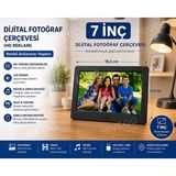 Nivego Nvg Dijital Fotoğraf Çerçevesi 7” Inç Hd Ekran | Video & Müzik Destekli | USB & Sd Kart Girişli Akıllı Fotoğraf Çerçevesi Uzaktan Kumandalı
