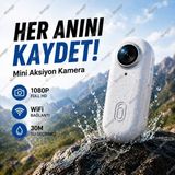 Nivego Nvg Mini Aksiyon Kamera Video Kaydedici 1080P Full Hd Wifi Klipsli Giyilebilir Taşınabilir Vücut Kamera - Beyaz