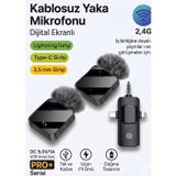 Nivego Yüksek Kalite Profesyonel 3 In 1 Kablosuz Taşınabilir Youtuber Yaka Mikrofonu Tüylü Lightning / Type-C Stüdyo Canlı Yayın Vlog