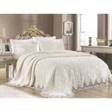 Nivemes Home Ebru Cappucino Fransız Battaniye Takımı 6 Parça Royal Home - Cappuccino - 230 x 250 cm