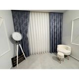 Nivemes Home Keten Tül Perde 1/2,5 Pileli Sezer Çöl Tasarım 150 x 250 cm Düz Renkli Polyester - 150X250 - Beyaz
