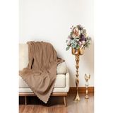Nivemes Home Nivemeshome Kahve Çok Amaçlı Çekyat ve Koltuk Örtüsü - Kahverengi - 165 x 215 cm