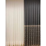 Nivemes Home Nivemeshome Kare Desen 1/3 Sık Pileli Modern Tül Perde Apm - Beyaz - 500 x 280 cm