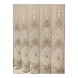 Nivemeshome 1/3 Dikim Kırışmaz Leke Tutmaz Brode Sık Pile Tül Perde (İthal Kumaş Versiyon) Kahve Rengi 280 X 250