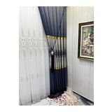Nivemeshome Amasra Ft614164 V-2501 Lacivert 1/3 Sık Pileli Fon Perde Apm
