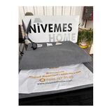 Nivemeshome Branda Balkon Perdesi Kornişli Ve Bağcıklı Fon Perde,Koyu Gri 80 X 80