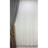 Nivemeshome Diesel Classic Düz Tül Perde 1/3 Sık Pile (İthal Kumaş Versiyon) Beyaz 250 X 260