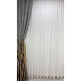Nivemeshome Diesel Classic Düz Tül Perde 1/3 Sık Pile (İthal Kumaş Versiyon) Beyaz 400 X 250