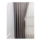 Nivemeshome Elis Toprak Fon Perde 1/3 Sık Pileli Perde Apm (İthal Kumaş Versiyon) Toprak 50 X 270