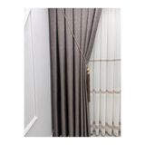 Nivemeshome Elis Toprak Fon Perde 1/3 Sık Pileli Perde Apm (Yeni Kumaş Versiyon) Toprak 50 X 250