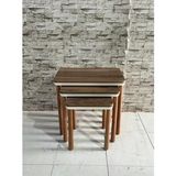 NİVEMESHOME ESTA CEVİZ-KREM ZİGON SEHPA