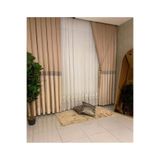 Nivemeshome Frezya Fj6331316V-401 Krem/Gold 1/3 Sık Pile Fon Perde Apm (İthal Kumaş Versiyon) Krem 60 X 260