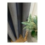 Nivemeshome Gri Renk - Keten Görünümlü 1/3 Sık Pile Fon Perde (İthal Kumaş Versiyon) Gri 80 X 260