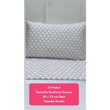 Nivemeshome Gül Kurusu Geometrik Desen 2 Li Yastık Kılıfı Kapaklı 50X70