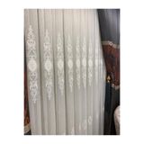 Nivemeshome Hayal Nakışlı 1/3 Sık Pile Tül Perde Apm, Beyaz, 100 X 270
