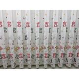Nivemeshome Hyl00009.801 Este Bear Çocuk Odası 1/2.5 Pile Tül Perde Pembe Apm