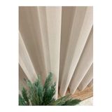 Nivemeshome Keten Görünümlü 1/2.5 Normal Pile -Latte Bej Renk Tül Perde (Yeni Kumaş Versiyon) Bej 360 X 270