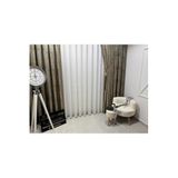Nivemeshome Keten Tül Eymes Sezer Çöl Tasarım 1/3 Sık Pileli Tül Perde Apm (Yeni Kumaş Versiyon) Beyaz 350 X 260