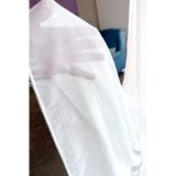 Nivemeshome Keten Tül Perde Yeni Sezon Sık Pileli (İthal Kumaş Versiyon) Kırık Beyaz 600 X 250
