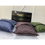 Nivemeshome Monet Zigzag Kırlent Kılıfı Lacivert 45 X 45