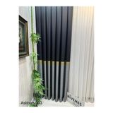 Nivemeshome Nivemeshome Aslıhan Siyah-Gold Ft632116 V-903 1/3 Sık Pile Fon Perde Apm (İthal Kumaş Versiyon) Siyah-Gold 50 X 280