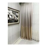 Nivemeshome Nivemeshome Çınar Koyu Kahve -Altın 5230 1/3 Sık Pileli Fon Perde Apm (İthal Kumaş Versiyon) Koyu Kahve -Altın 100 X 250