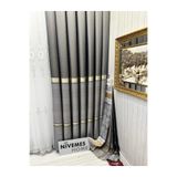 Nivemeshome Nivemeshome Deniz Ft614177 V-2503 Taş 1/3 Sık Pileli Fon Perde Apm (İthal Kumaş Versiyon) Taş 90 X 250