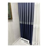 Nivemeshome Nivemeshome Doğu Lacivert- Gold Ft671536 V-528 1/3 Sık Pileli Fon Perde Apm,Lacivert-Gold 100 X 270